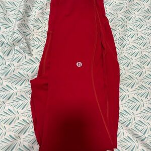 lululemon athletica Red Leggings 4